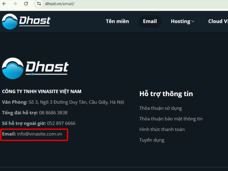 email theo tên miền