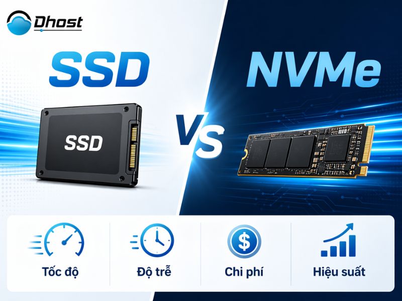 So sánh Hosting SSD và NVMe
