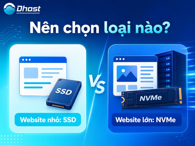 So sánh Hosting SSD và NVMe