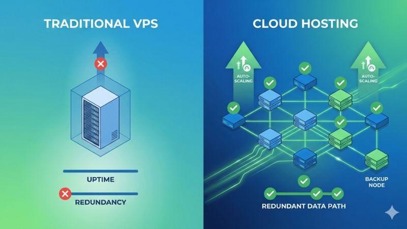 So sánh hosting thường và cloud